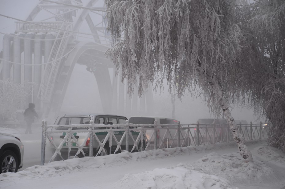 Якутск в тумане. Фотографии