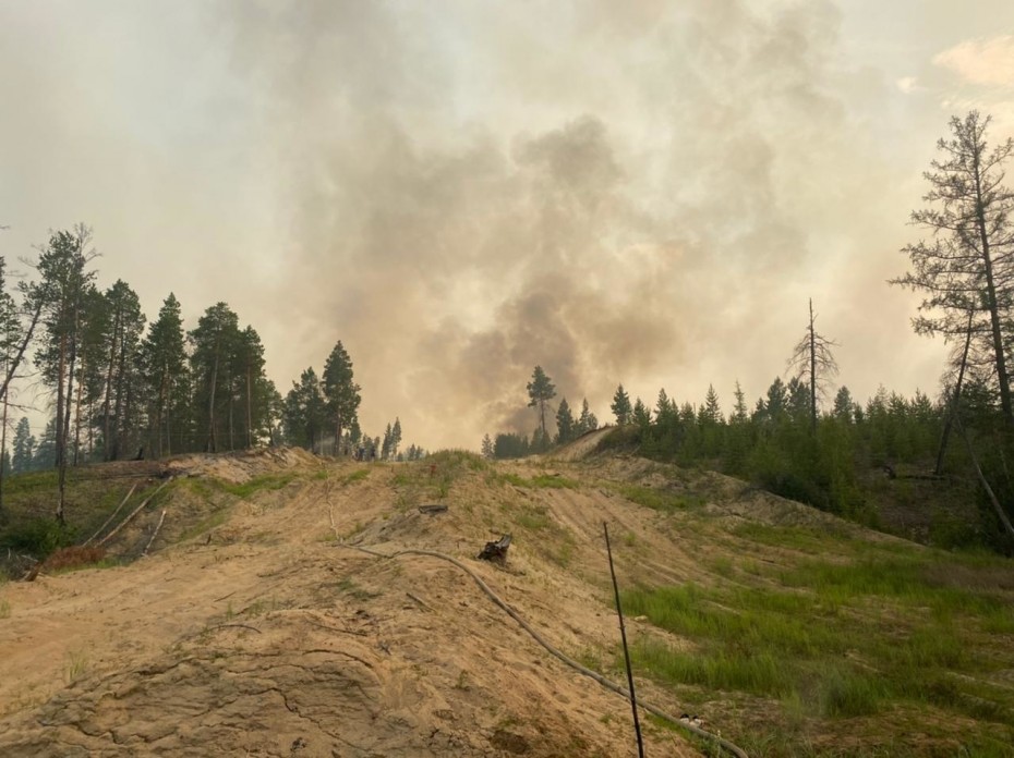313 природных пожаров действуют на территории Якутии