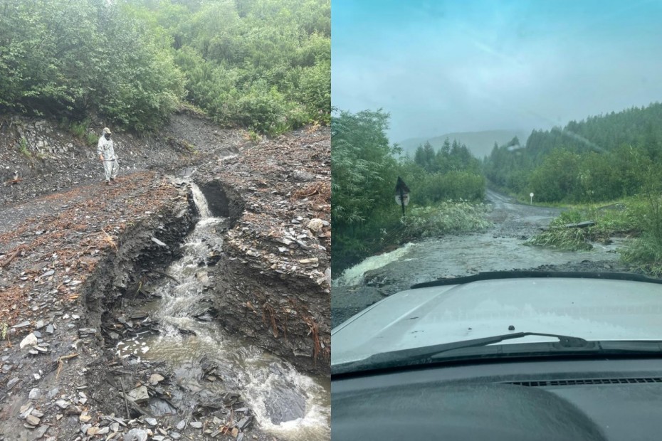 Дожди размыли автодороги «Амга» и «Лена» в Якутии — движение приостановлено