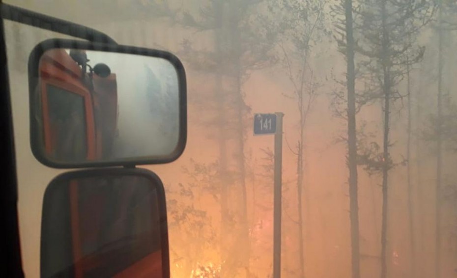 В связи с пожарами на трассе «Анабар» в Мирнинском районе перекрыто движение