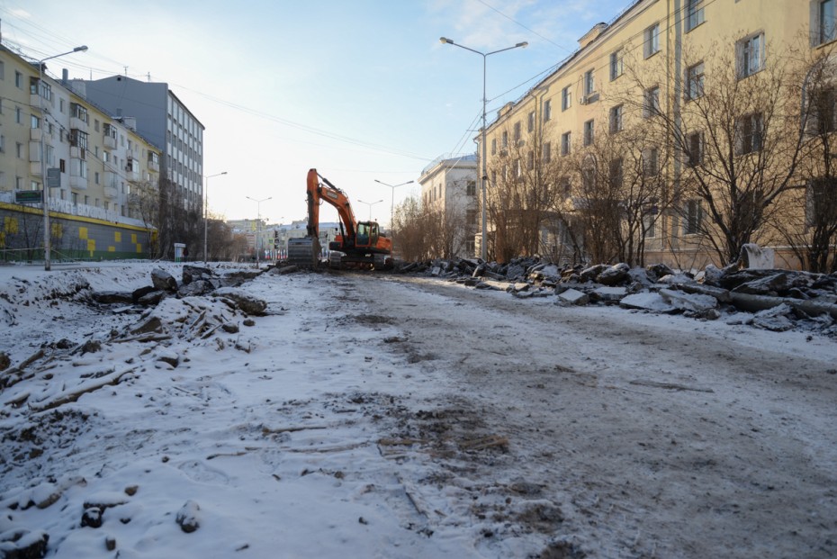 Открытие движения по  ремонтируемому участку на проспекте Ленина состоится   весной 2022 года