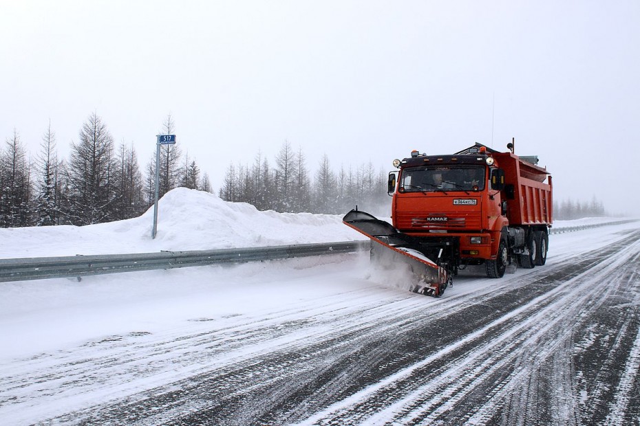 Водителей предупреждают об обильном снегопаде на трассе «Лена»
