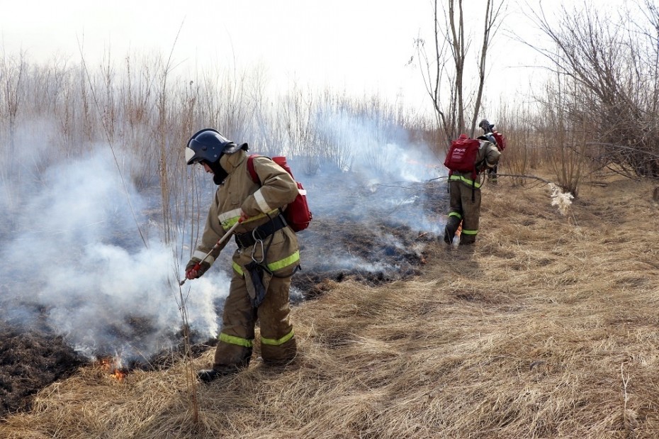 На выходных ликвидировано возгорание травы на улице Автодорожная в Якутске