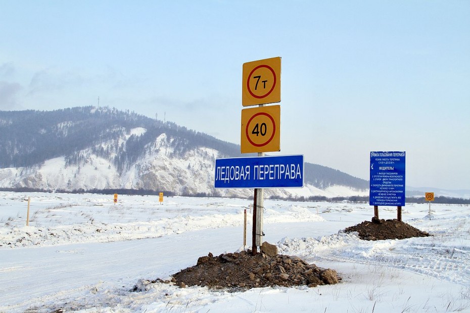 Снижение грузоподъемности по состоянию на 5 апреля допущено на девяти ледовых переправах республики