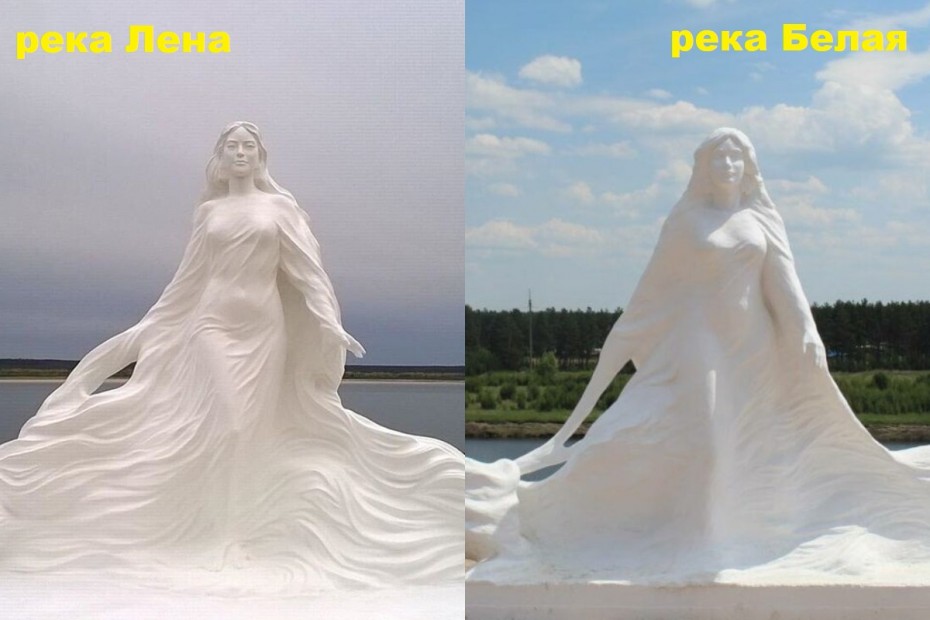 Плагиат или совпадение? В Иркутской области установили скульптуру похожую на памятник реке Лене в Олекминске