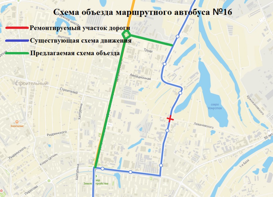 На перекрестке улиц Бестужева-Марлинского и Леваневского будет прекращено движение транспортных средств