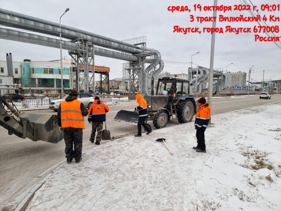 Мэрия отчиталась о вывозе 1500 кубометров снега с улиц Якутска