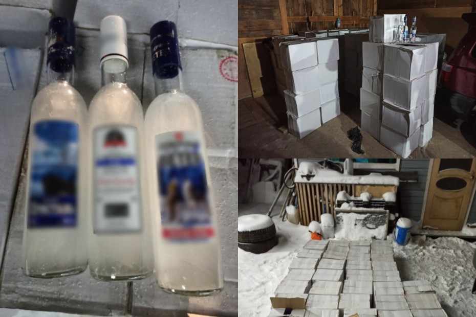 2000 литров поддельной водки изъяли в Якутске у нелегального дельца