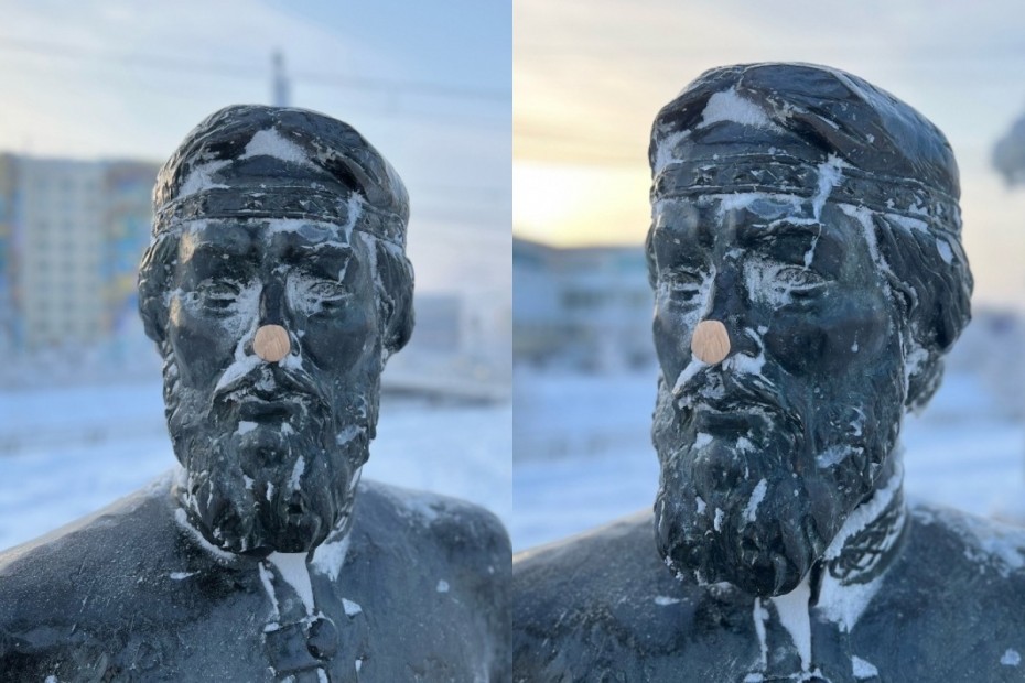 Вандалы отпилили нос памятнику Семёну Дежнёву – возбуждено уголовное дело