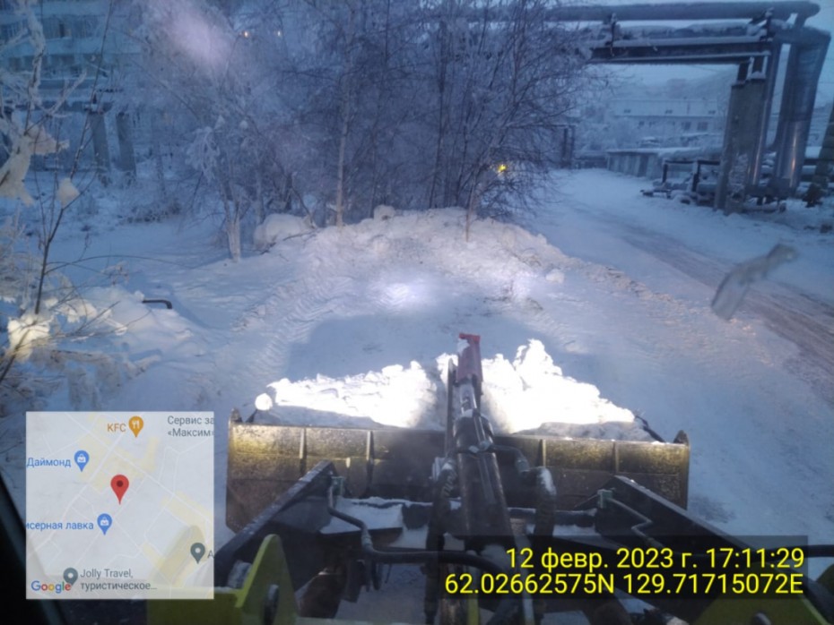 Более 13 тысяч кубометров снега за неделю вывезли в Якутске
