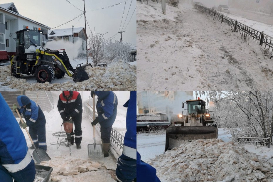 Работу по уборке наледей в Якутске усилят ресурсоснабжающие организации