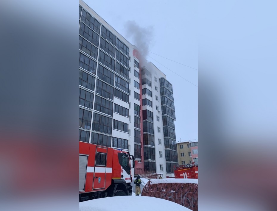 Возгорание в квартире девятиэтажного дома ликвидировали пожарные в Якутске