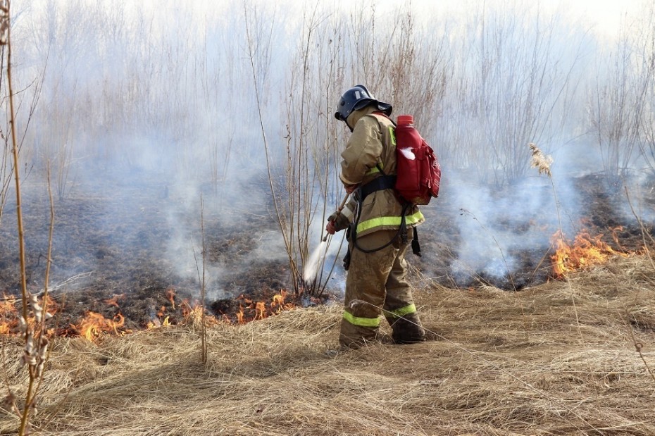 Ликвидировано возгорание травы и мусора в Якутске