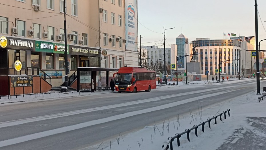 Расписание движения маршрутных автобусов в Якутске в первую неделю нового года