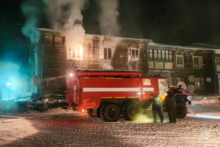 Пять человек пострадали при пожаре в городе Верхоянск