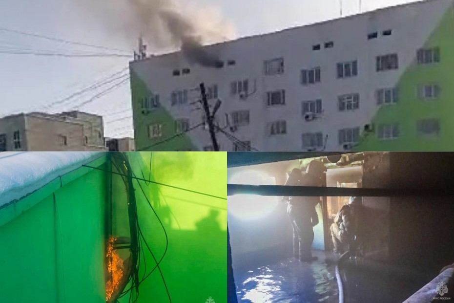 Причиной пожара в здании скорой помощи в Якутске, предварительно, названо замыкание