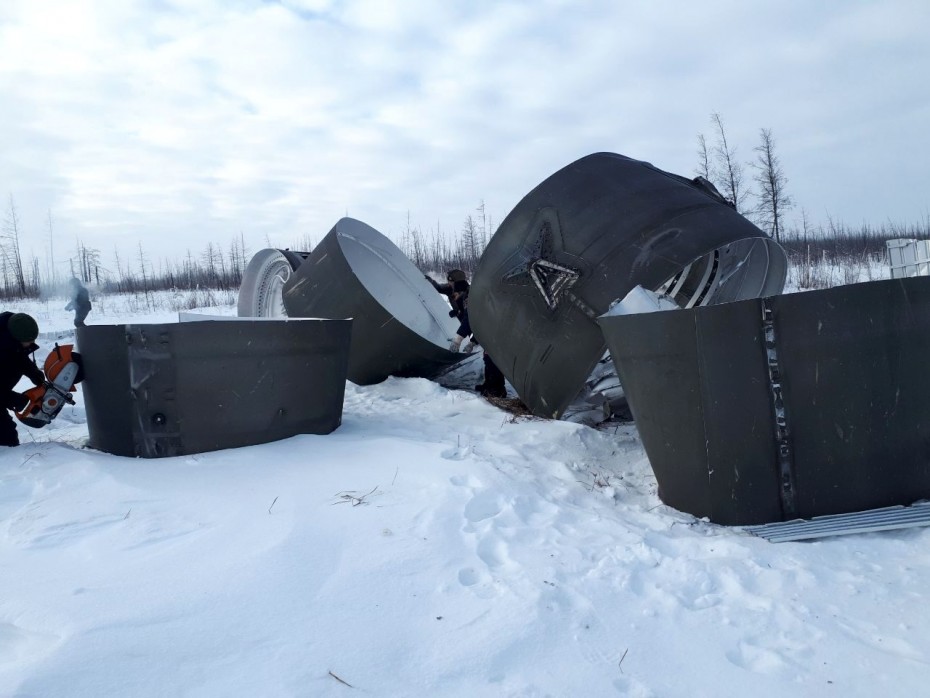 Разливов горючего на месте падения частей ракеты-носителя в Якутии не обнаружено