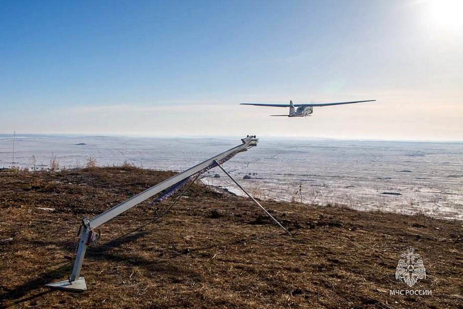 Беспилотник «Орлан-10» применят для мониторинга паводка в Якутии