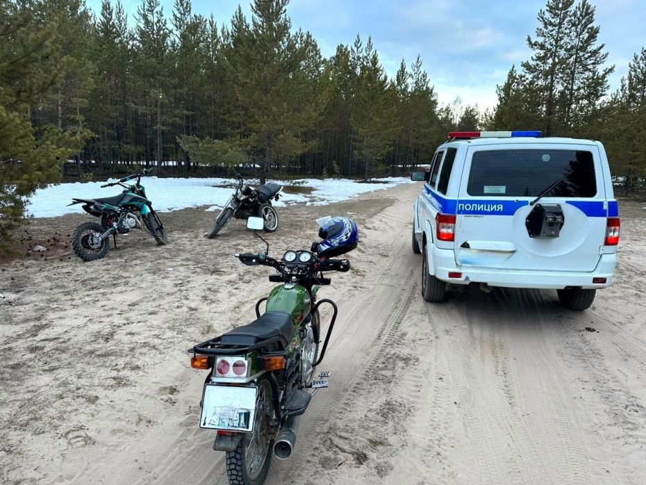 За один день в Якутии задержали 16 мотоциклистов без прав